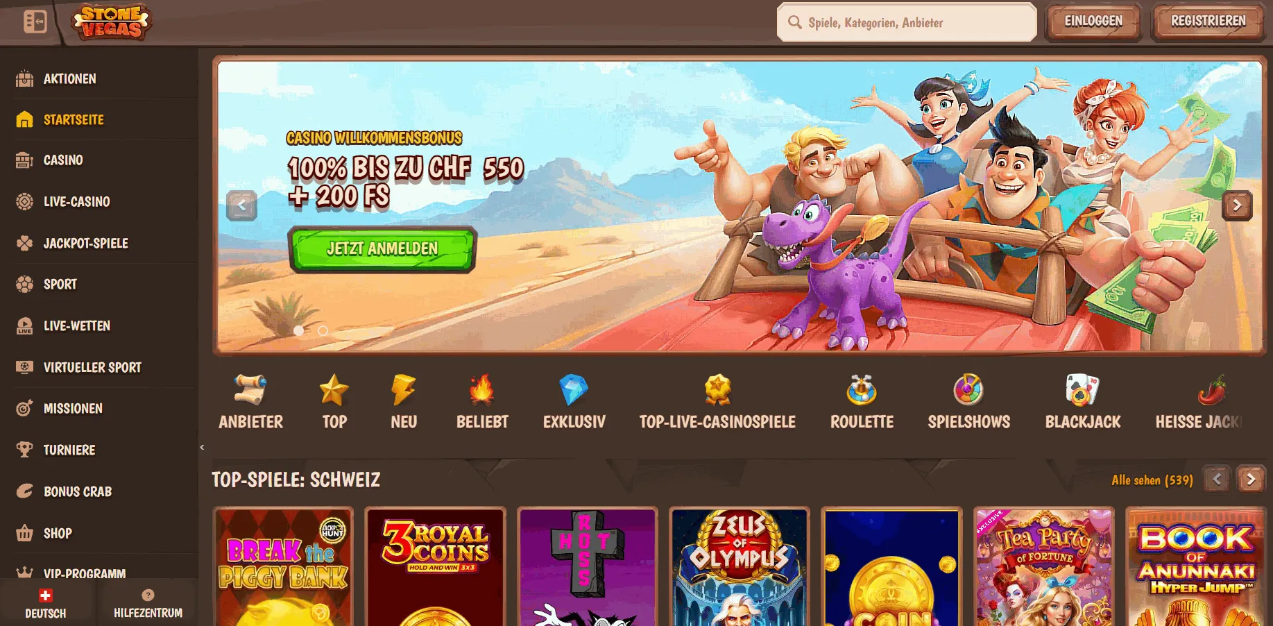 alt: Stone Vegas ausländisches Online Casino